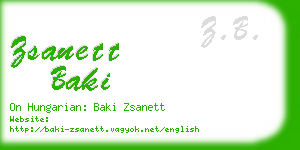 zsanett baki business card